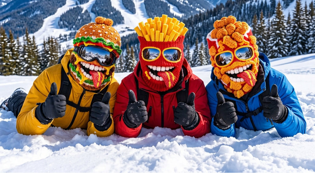 Food Style Knit Ski Mask | Burger, Fries, Chicken
