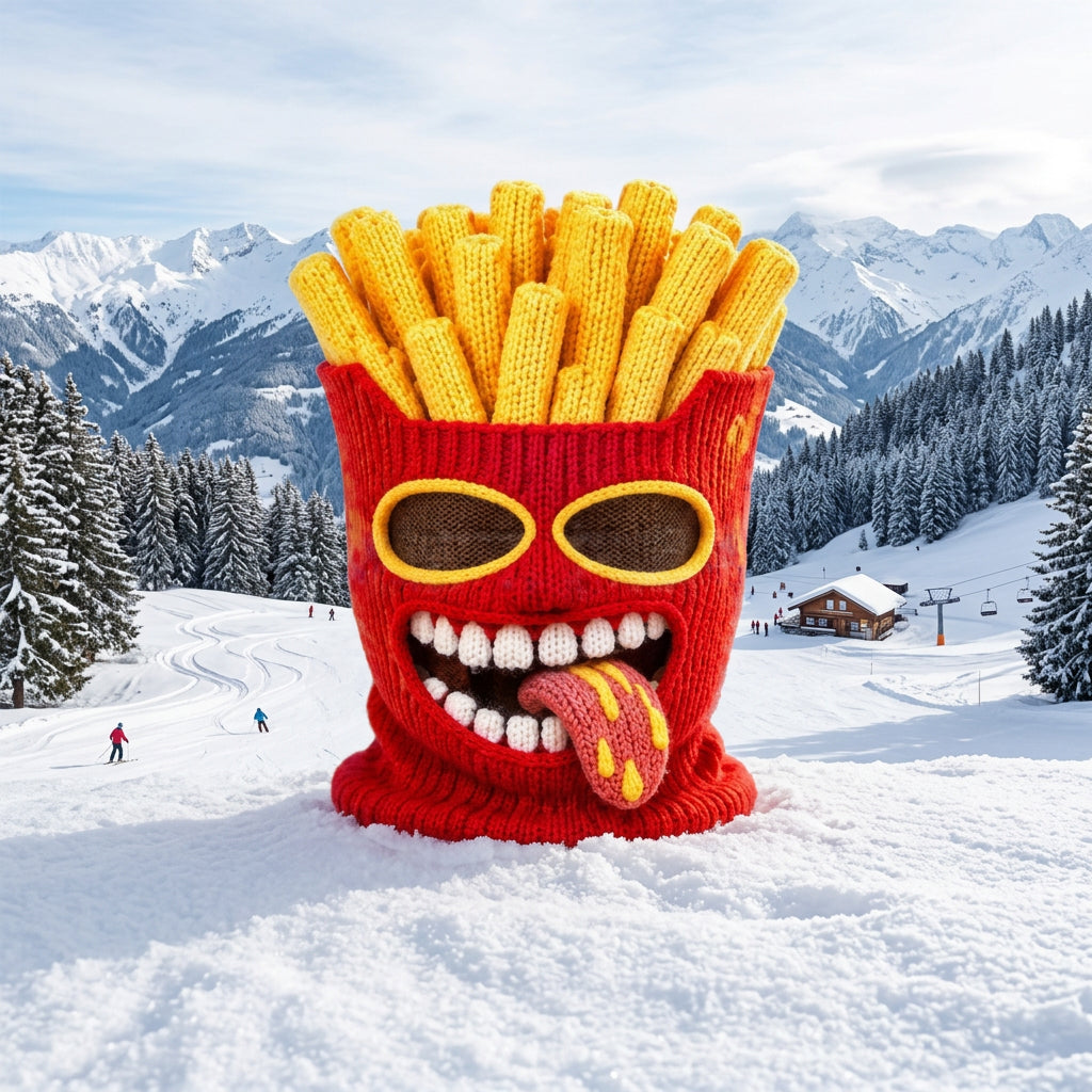 Food Style Knit Ski Mask | Burger, Fries, Chicken