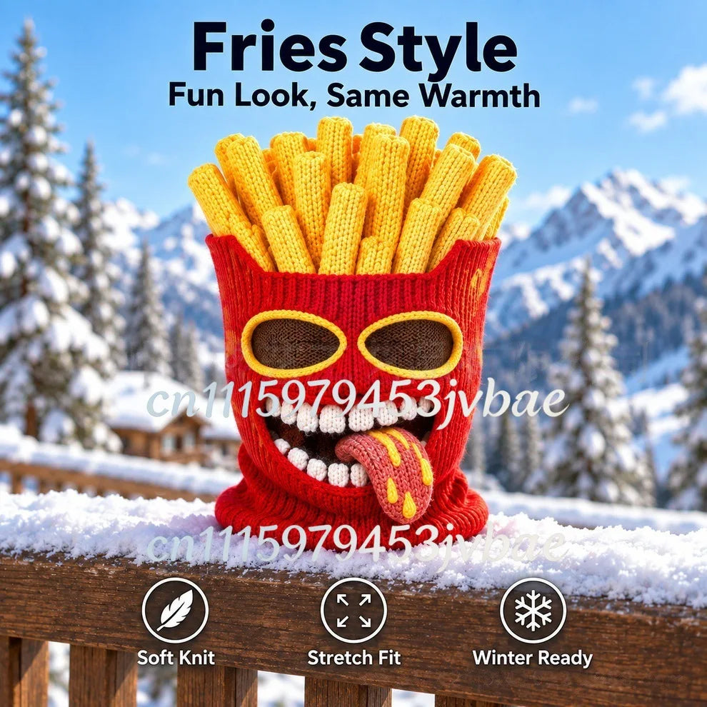 Food Style Knit Ski Mask | Burger, Fries, Chicken